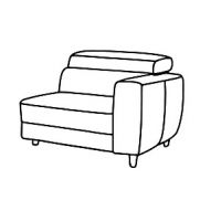 Bydgoskie Meble - BOSTON Segm.1,5RF ele P | Prawy z elektryczną funkcją relax