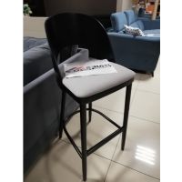 FAMEG - AVOLA Stołek Barowy BST-1411 | Buk Czarny | Tkanina Cura 60112 | Ślizgacze filcowe | DOSTĘPNE OD RĘKI