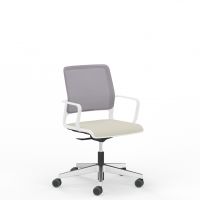 NOWY STYL - XILIUM Fotel Obrotowy Konferencyjny SWIVEL CHAIR MESH WHITE | Oparcie - Siatka