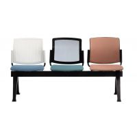 BGROUP - 4JOB Ławka 3-osobowa PPL / SOFT / NET | Stelaż Metalowy | Oparcie z Tworzywa / Tapicerowane / Siatkowe | Siedzisko Tapicerowane