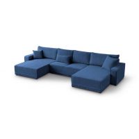 Mars Meble - PRIMO U BLUE Narożnik z funkcją i pojemnikiem PROMOCJA