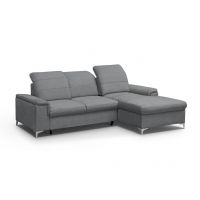 Mars Meble - BERGAMO MINI Narożnik z funkcją i pojemnikiem LIGHT GREY - VENA 18 | PROMOCJA