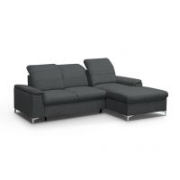 Mars Meble - BERGAMO MINI Narożnik z funkcją i pojemnikiem DARK GREY - VENA 20 | PROMOCJA