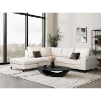 Mars Meble - BRANDO L z PUFĄ Narożnik z funkcją spania i pojemnikiem | CREME - Egon 25 | PROMOCJA