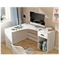 HELVETIA MEBLE WIERUSZÓW - CORNER Biurko narożne 2497LU03 | 1 szuflada | Biały