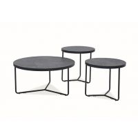 SIGNAL - DEMETER Ława | Szary efekt betonu | Stelaż czarny