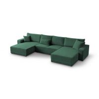 Mars Meble - PRIMO U GREEN Narożnik z funkcją i pojemnikiem PROMOCJA