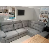 Bydgoskie Meble - LEGEND Narożnik 2,5F-E-1HT/BK/ Narożnik z funkcją spania i pojemnikiem | Tkanina ZOYA KR10701 | DOSTĘPNY OD RĘKI | SONET