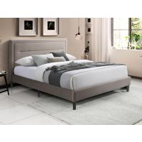 SIGNAL - MALAGA Velvet Łóżko 140x200 | Ciemny beż Bluvel 40