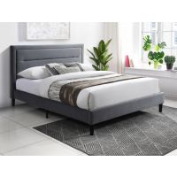 SIGNAL - MALAGA Velvet Łóżko 140x200 | Szary Bluvel 14