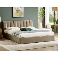 SIGNAL - MONTREAL Velvet Łóżko 160x200 | Beż BLUVEL 28