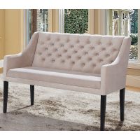 FENIKS MEBLE - PEARL Ławka 2 dwuosobowa z niskim oparciem i bokami