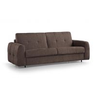 Mars Meble - PERONI 160 Sofa na stelażu włoskim | funkcja spania i materac oraz pojemnik BROWN | PROMOCJA
