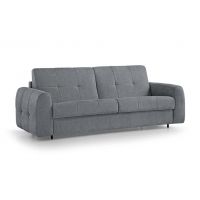Mars Meble - PERONI 140 Sofa na stelażu włoskim | funkcja spania i materac oraz pojemnik DARK GREY | PROMOCJA