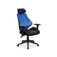 SIGNAL - Fotel Q-406 (niebieski/czarny) | DOSTĘPNY OD RĘKI | Zgodny z Rozporządzeniem z 2023 roku