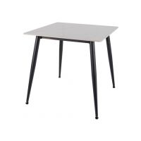 SIGNAL - RION Stół 80x80x76h | Biały efekt marmuru | Czarny