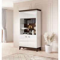 Bydgoskie Meble - TISARO Witryna 2D | 2473LJ12 | Biały połysk