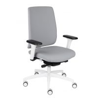 GROSPOL - VALIO Fotel Obrotowy WT White / Chrome | Mechanizm Synchro Plus SP3 | Regulowana Głębokość Siedziska