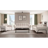 Mars Meble - VOLARE ZESTAW WYPOCZYNKOWY 3+2+1 Bez funkcji | CREME – Vega 02 | PROMOCJA