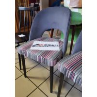 FAMEG - ALORA Krzesło A-1412 | Buk czarny | Tkanina Tokyo | 4 sztuki | DOSTĘPNE OD RĘKI