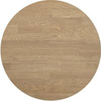 FAMEG - BASIC Blat średnica 120 | Lite drewno dębowe mikrowczep | Grubość blatu 2,7 cm