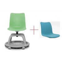 BGROUP - COWORKER Fotel Obrotowy SOFT S140 | Kubełek Tapicerowany | Schowek pod Siedziskiem