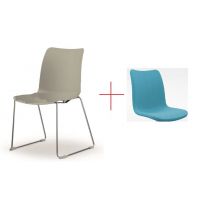 BGROUP - COWORKER Krzesło Konferencyjne SOFT S80 | Stelaż Metalowy na Płozie nr 2 | Kubełek Tapicerowany