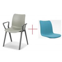 BGROUP - COWORKER Krzesło Konferencyjne SOFT SP40 | Stelaż z Tworzywa na 4 nogach | Kubełek Tapicerowany