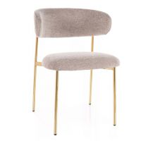 SIGNAL - ELTON RAVEN Krzesło | Raven 30 ciemny beżowy | Stelaż Złoty | DOSTĘPNE OD RĘKI