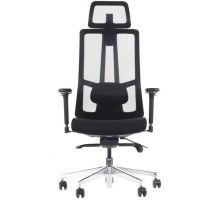 STEMA - AKCENT Fotel Obrotowy PLUS | Oparcie siatka | Czarny | Obciążenie do 130 kg | Zgodny z Rozporządzeniem z 2023 roku