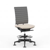 NOWY STYL - SAIL Fotel Obrotowy Konturowy COUNTER SWIVEL CHAIR MESH | Oparcie - Siatka | Mechanizm GT | Podnóżek Ring Base | Zgodny z Rozporządzeniem z 2023 roku