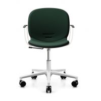 PROFIM - NOOR Fotel Obrotowy 6070SB | Kubełek Plastikowy | Tapicerowana Nakładka na Siedzisko i Oparcie | Baza 5-ramienna