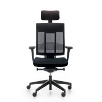 PROFIM - XENON NET Fotel Obrotowy 111SFL | Oparcie Siatkowe | Mechanizm SYNCHRO | Zagłówek | Podparcie SmartADLS | Siedzisko Wysuwane | Pochylenie Oparcia i Siedziska | Zgodny z Rozporządzeniem z 2023 roku