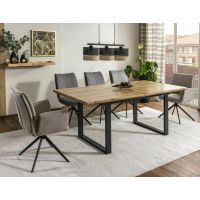 SIGNAL - UMBERTO II Stół 160-240x90 | Dąb Artisan