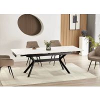 SIGNAL - IMPERIA 160 Stół rozkładany 90x160-220x76h | Biały | Czarny