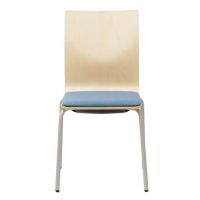 BGROUP - JOANNA Krzesło Konferencyjne JO2 S40 / S44 / S30 / S34 | Stelaż Metalowy na 4 nogach | Kubełek Sklejka + Tapicerowana Nakładka na Siedzisku