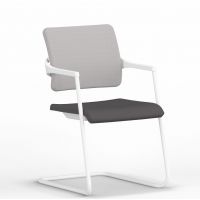 NOWY STYL - 2ME Krzesło konferencyjne W CFP BL GB | Wersja biała W | Na płozie