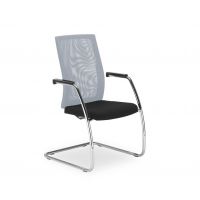 NOWY STYL - SIT.NET Krzesło konferencyjne CFP | Oparcie siatkowe | Podłokietniki