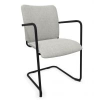 PROFIM - SUN Krzesło Konferencyjne V 2P | Oparcie Tapicerowane | Na Płozie | Podłokietniki