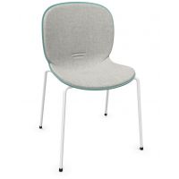 PROFIM - NOOR Krzesło Konferencyjne 6050SB | Kubełek Plastikowy | Tapicerowana Nakładka na Siedzisko i Oparcie | Na 4 Nogach