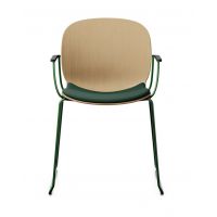 PROFIM - NOOR Krzesło Konferencyjne 6065S | Kubełek ze Sklejki | Tapicerowana Nakładka na Siedzisko | Na Płozie