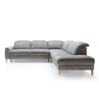 Bydgoskie Meble - MIA Narożnik 3F-TE-1,5HT/BK z funkcją spania i pojemnikiem na pościel