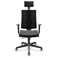 NOWY STYL - NAVIGO Fotel Obrotowy OPERATIVE MESH BLACK | Zagłówek | Oparcie Siatkowe | Wersja Czarna BL | Podłokietniki R35K2-SB2 | Regulowane Podparcie Lędźwi | Zgodny z Rozporządzeniem z 2023 roku | DOSTĘPNE OD RĘKI