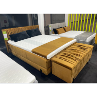 MEBLE BEST - OLANDIA Łóżko Kontynentalne Megacomfort 160x200 | Tkanina Monolith 48 | Pas ochonny | 4x poduszka | Skrzynia | PROMOCJA | DOSTĘPNE OD RĘKI