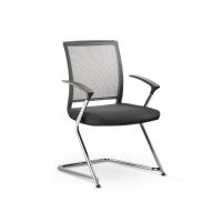 NOWY STYL - SAIL Krzesło Konferencyjne FRAME CHAIR CFA MESH | na płozie | Oparcie - siatka | Podłokietniki