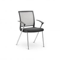 NOWY STYL - SAIL Krzesło Konferencyjne FRAME CHAIR 4LA MESH | na 4 nogach | Oparcie - siatka | Podłokietniki