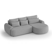Mars Meble - OLIVIO L PREMIUM LIGHT GREY Narożnik z funkcją spania i pojemnikiem PROMOCJA | DOSTĘPNY OD RĘKI