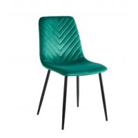 FURNITEX - K5-FX Krzesło | Velvet | Zielone | Nogi czarne