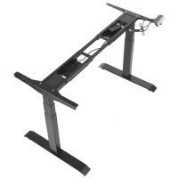 STEMA - PRATO Stelaż 04-3T/B | Elektrycznie Podnoszony | Dwusilnikowy | Wysokość 59-123,5 cm | Czarny