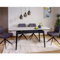 SIGNAL - SENTO 120 Stół rozkładany 80x120-180x76h | Biały | Czarny